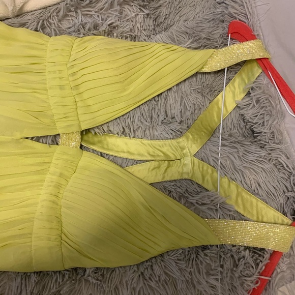 Cashé yellow/ green open back dress - Picture 3 of 8